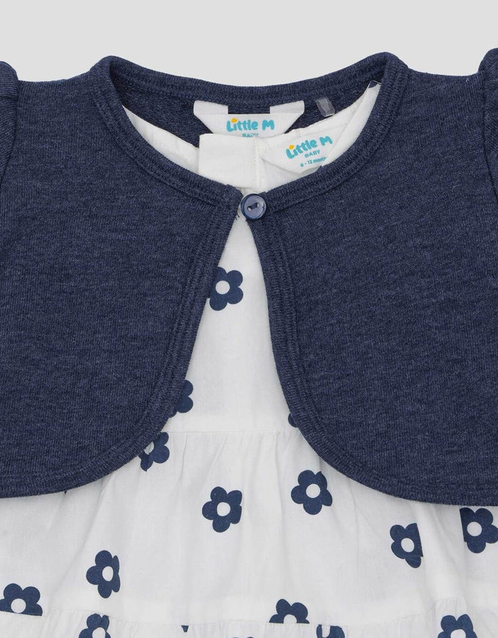 Little M Woven Print Flower With Bolero Dress Anak Bayi