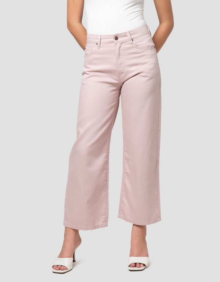 Nevada Colored Wide Leg Full Band Celana Denim Wanita