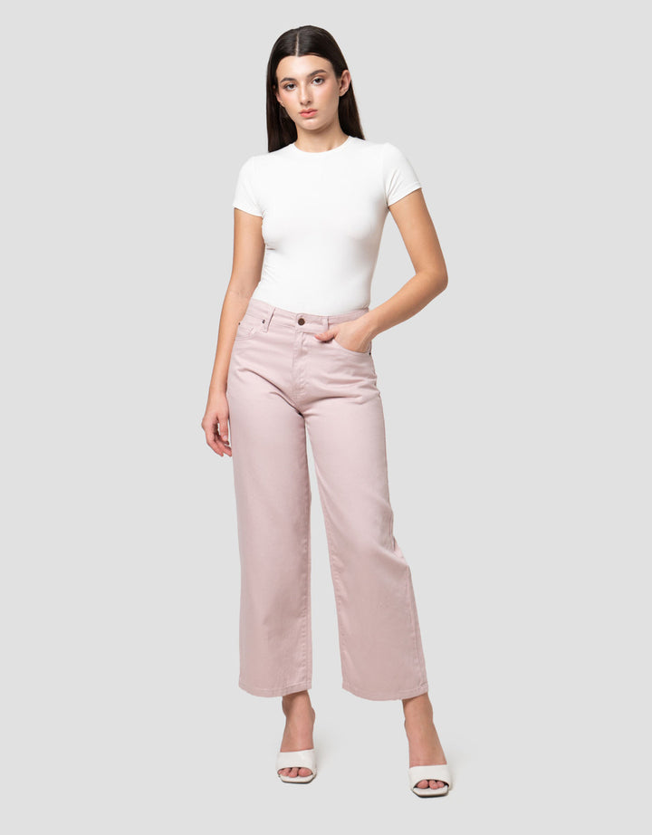 Nevada Colored Wide Leg Full Band Celana Denim Wanita