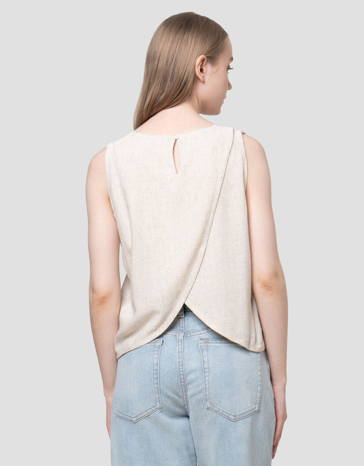 Nevada SleeveleTop With Back Overlap Kaos Wanita