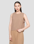 Nevada SleeveleTop With Back Overlap Kaos Wanita