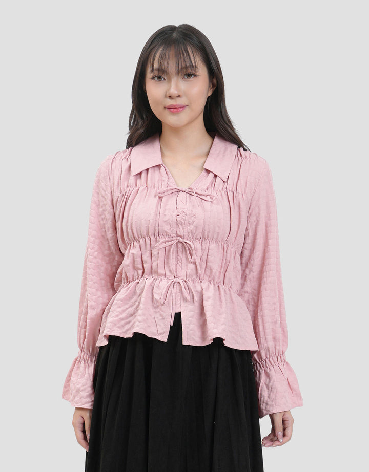 Nevada Fitted Gathered Kemeja Wanita