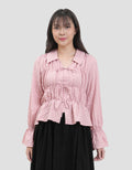 Nevada Fitted Gathered Kemeja Wanita