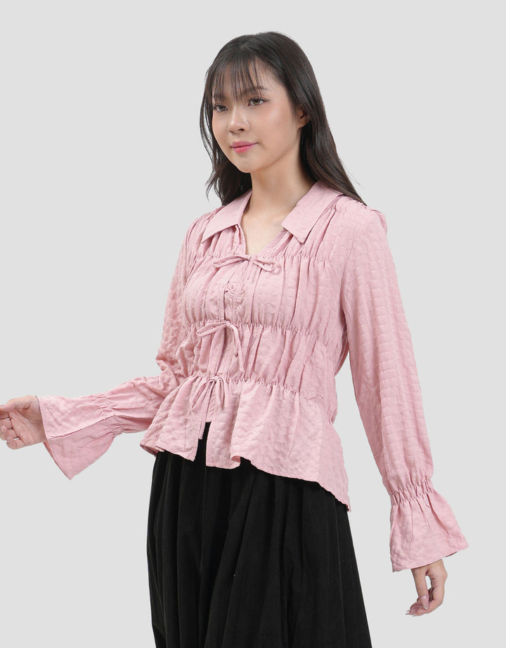 Nevada Fitted Gathered Kemeja Wanita