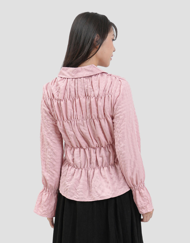 Nevada Fitted Gathered Kemeja Wanita