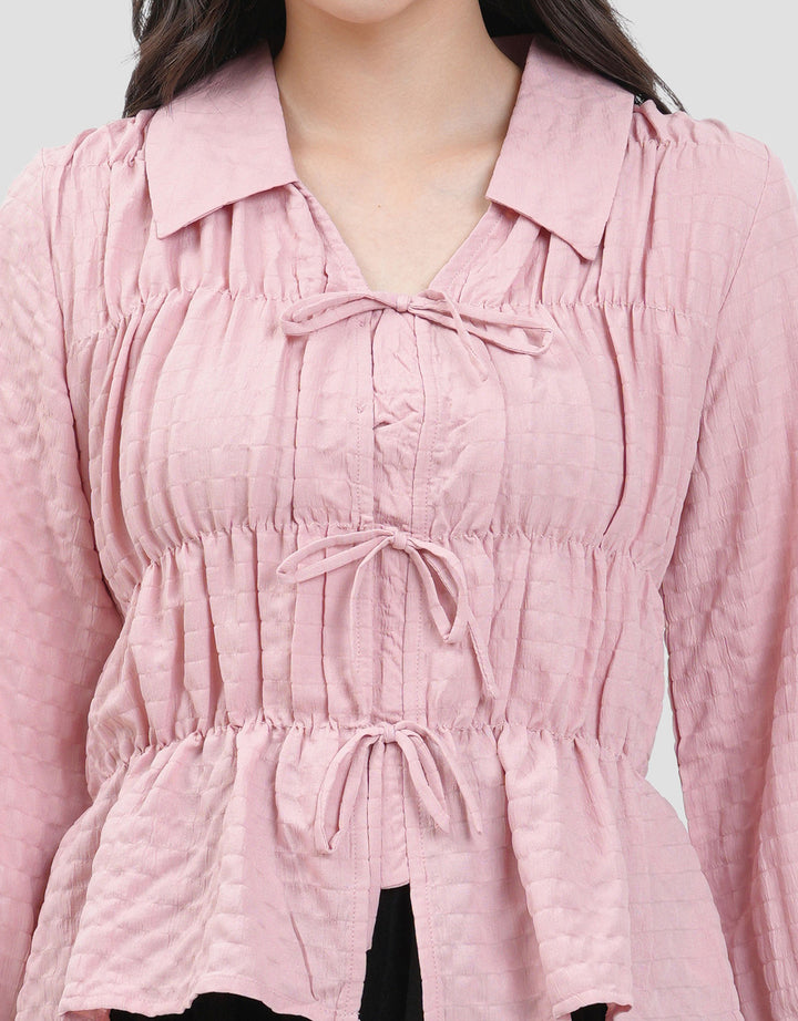 Nevada Fitted Gathered Kemeja Wanita