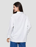 Nevada Pin Stripes Kemeja Oversize Wanita