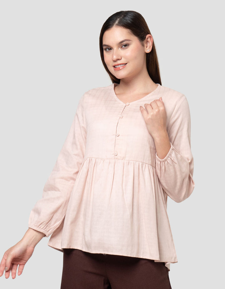 Nevada Top Dobby Textured Sarimbit Set Blouse Wanita