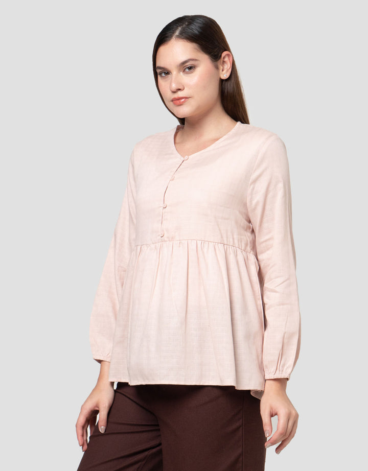 Nevada Top Dobby Textured Sarimbit Set Blouse Wanita