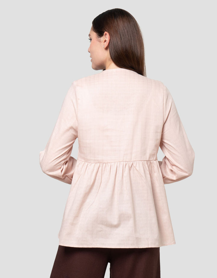 Nevada Top Dobby Textured Sarimbit Set Blouse Wanita