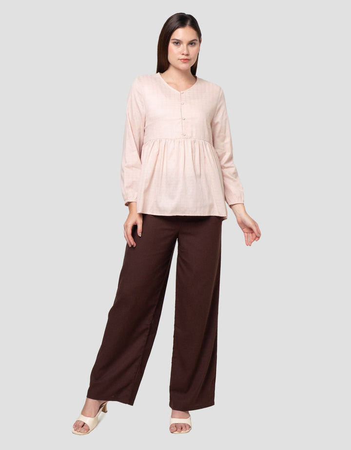 Nevada Top Dobby Textured Sarimbit Set Blouse Wanita