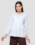 Nevada Top Dobby Textured Sarimbit Set Blouse Wanita
