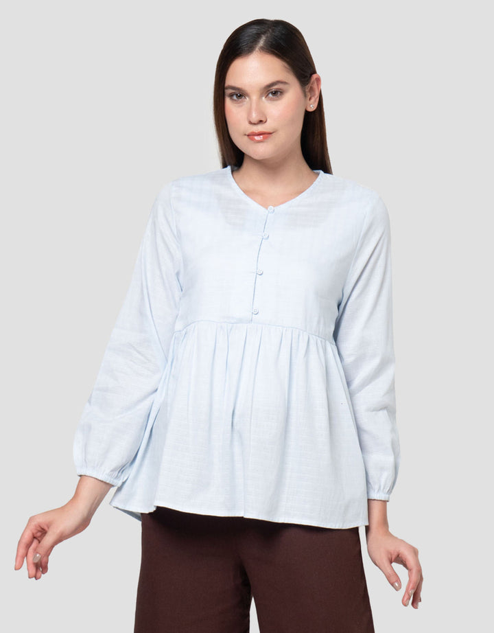 Nevada Top Dobby Textured Sarimbit Set Blouse Wanita