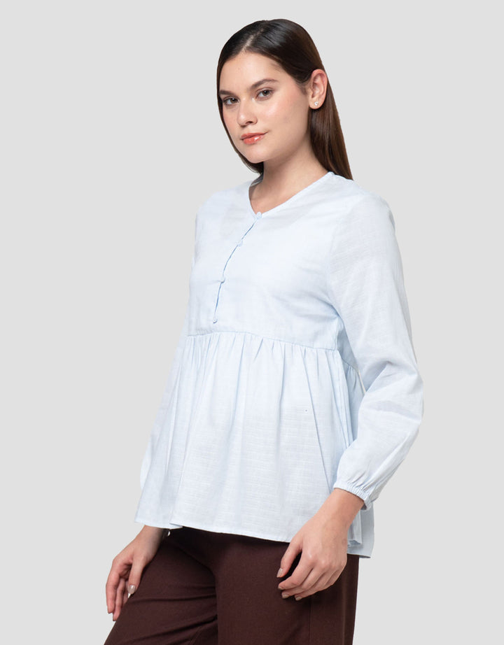 Nevada Top Dobby Textured Sarimbit Set Blouse Wanita