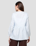 Nevada Top Dobby Textured Sarimbit Set Blouse Wanita