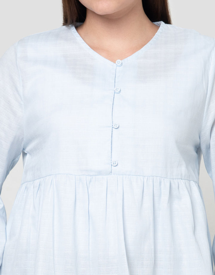 Nevada Top Dobby Textured Sarimbit Set Blouse Wanita