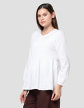Nevada Top Dobby Textured Sarimbit Set Blouse Wanita