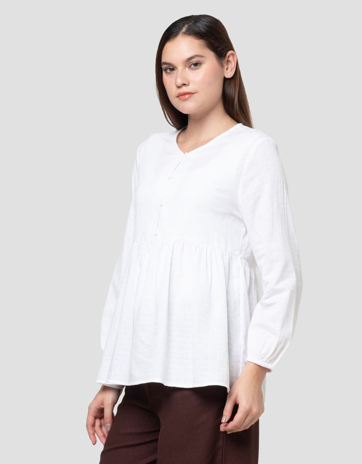 Nevada Top Dobby Textured Sarimbit Set Blouse Wanita