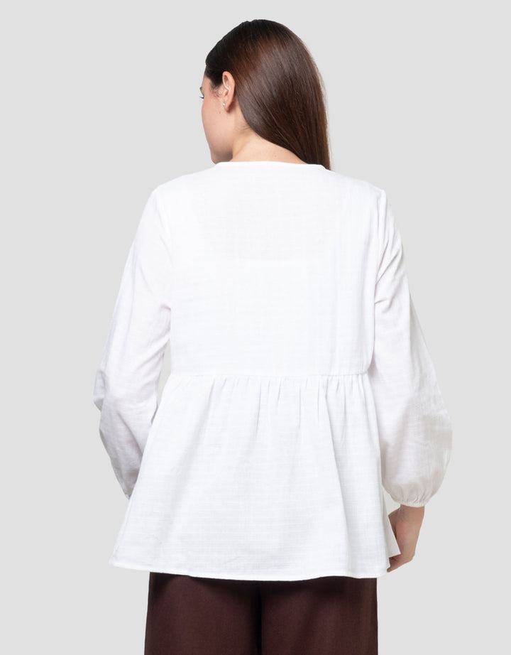 Nevada Top Dobby Textured Sarimbit Set Blouse Wanita