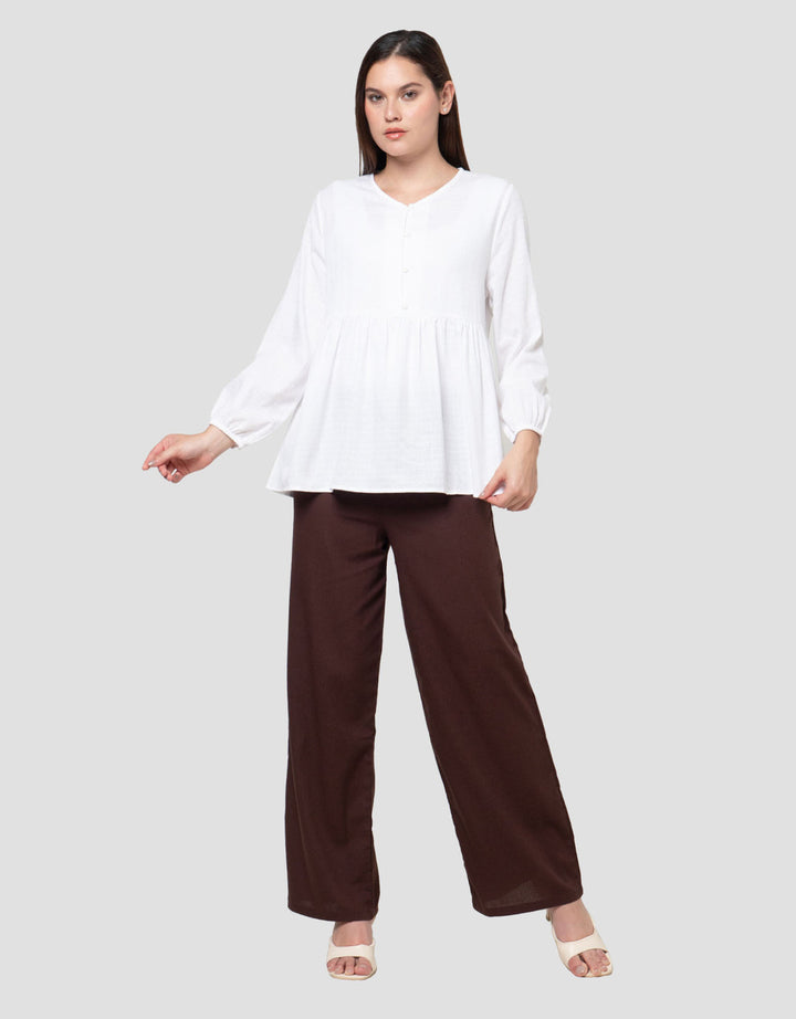 Nevada Top Dobby Textured Sarimbit Set Blouse Wanita