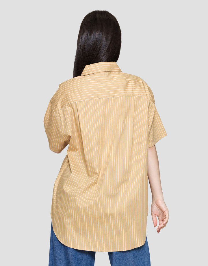 Nevada Stripes Boxy Kemeja Wanita