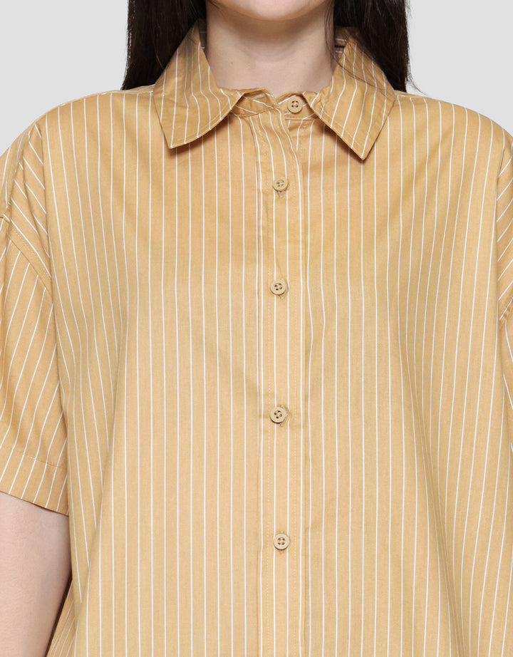 Nevada Stripes Boxy Kemeja Wanita