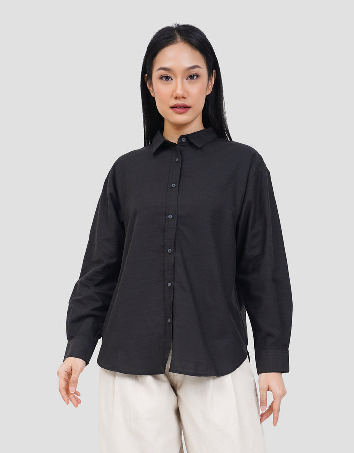 NEVADA PLAIN SLUB KEMEJA WANITA