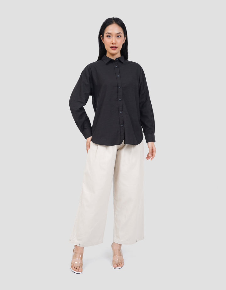 NEVADA PLAIN SLUB KEMEJA WANITA