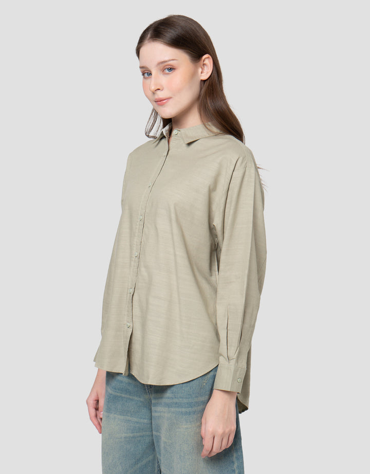 NEVADA PLAIN SLUB KEMEJA WANITA