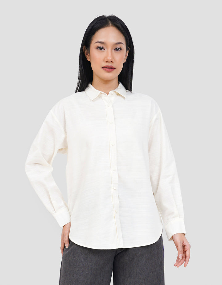 NEVADA PLAIN SLUB KEMEJA WANITA