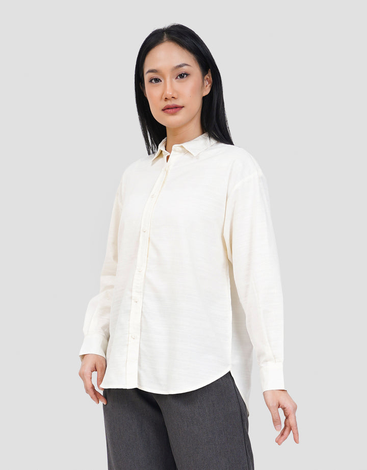 NEVADA PLAIN SLUB KEMEJA WANITA