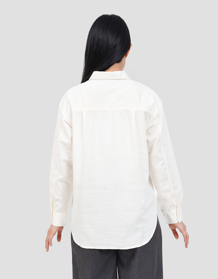 NEVADA PLAIN SLUB KEMEJA WANITA