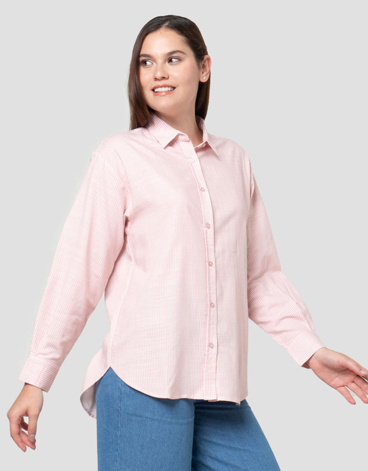 Nevada Stripes Small Slub Kemeja Wanita