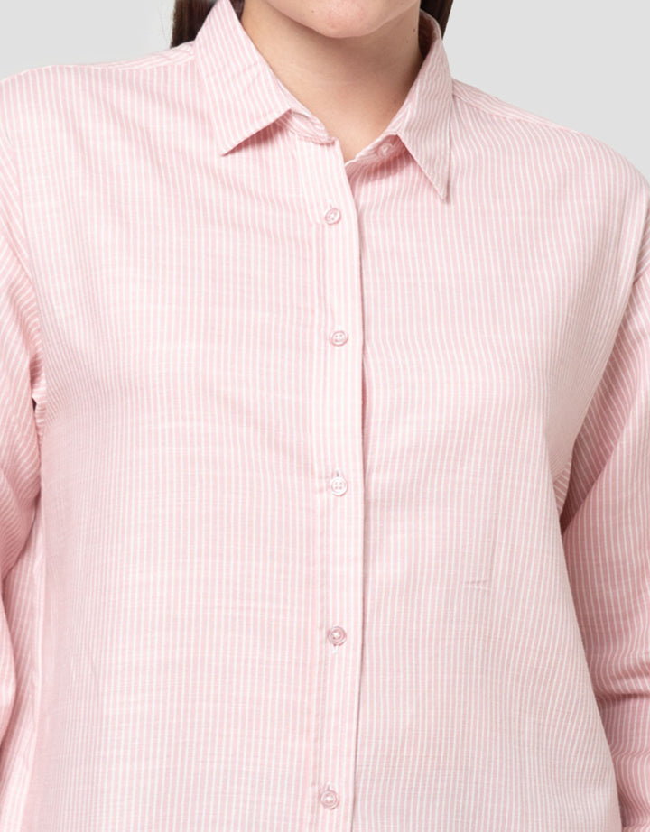 Nevada Stripes Small Slub Kemeja Wanita