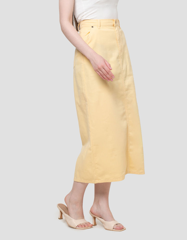 Nevada Long Twill Straight Rok Panjang Wanita