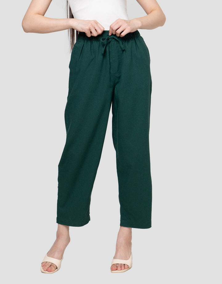 Nevada Wide Elastic Band Linen Mix Celana Kulot Wanita