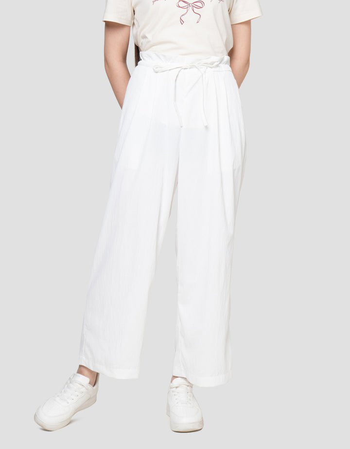 Nevada Wide Leg Pleats With Drawstring Celana Panjang Wanita