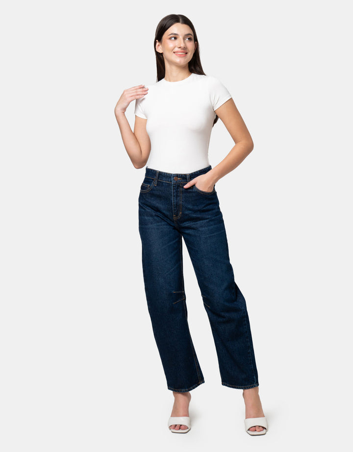 Nevada Barrel With Knee Details Celana Denim Wanita