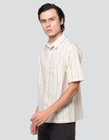 Cole Var Weaving Stripe Kemeja Pria