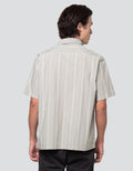 Cole Var Weaving Stripe Kemeja Pria