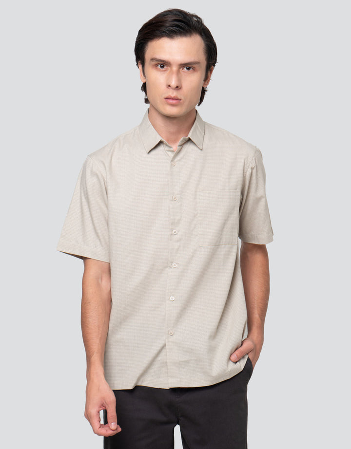 Cole Check Texture Kemeja Pria