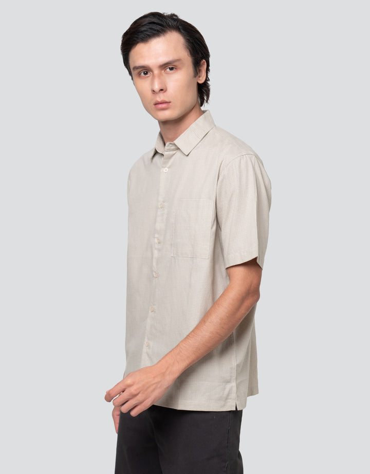 Cole Check Texture Kemeja Pria