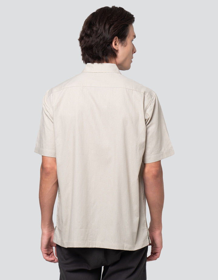 Cole Check Texture Kemeja Pria