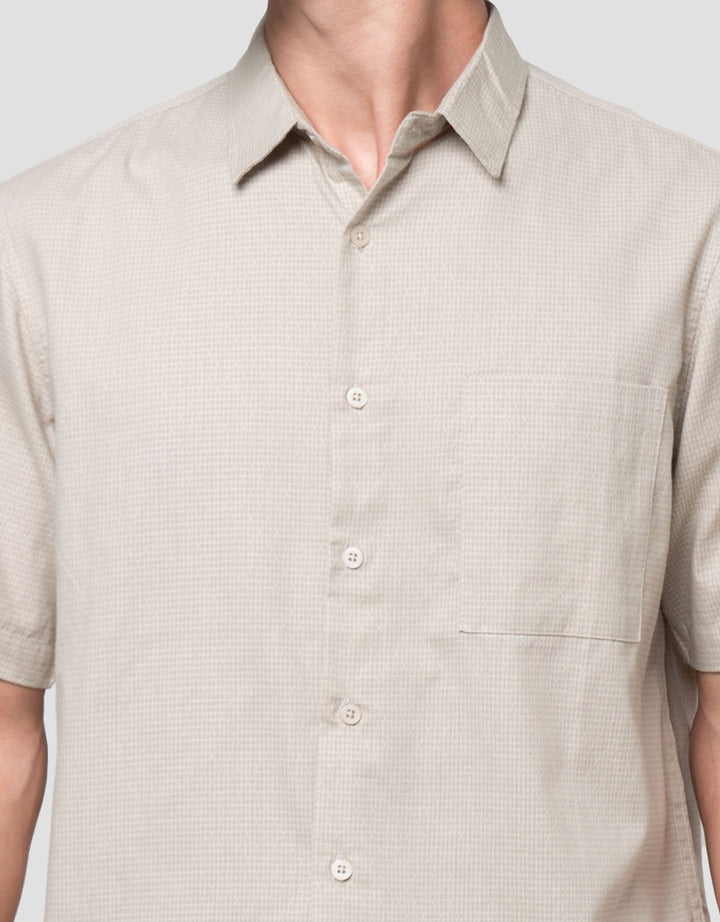 Cole Check Texture Kemeja Pria