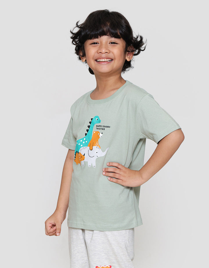 MxM Little M Boy Print Dino Kaos Anak Laki-laki