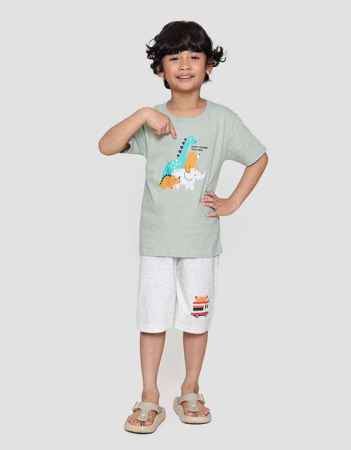 MxM Little M Boy Print Dino Kaos Anak Laki-laki