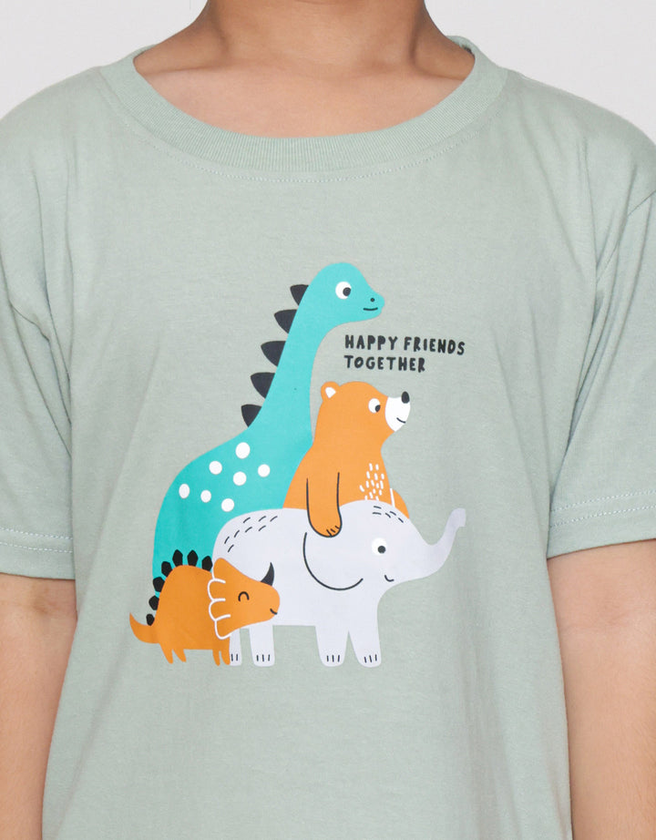 MxM Little M Boy Print Dino Kaos Anak Laki-laki