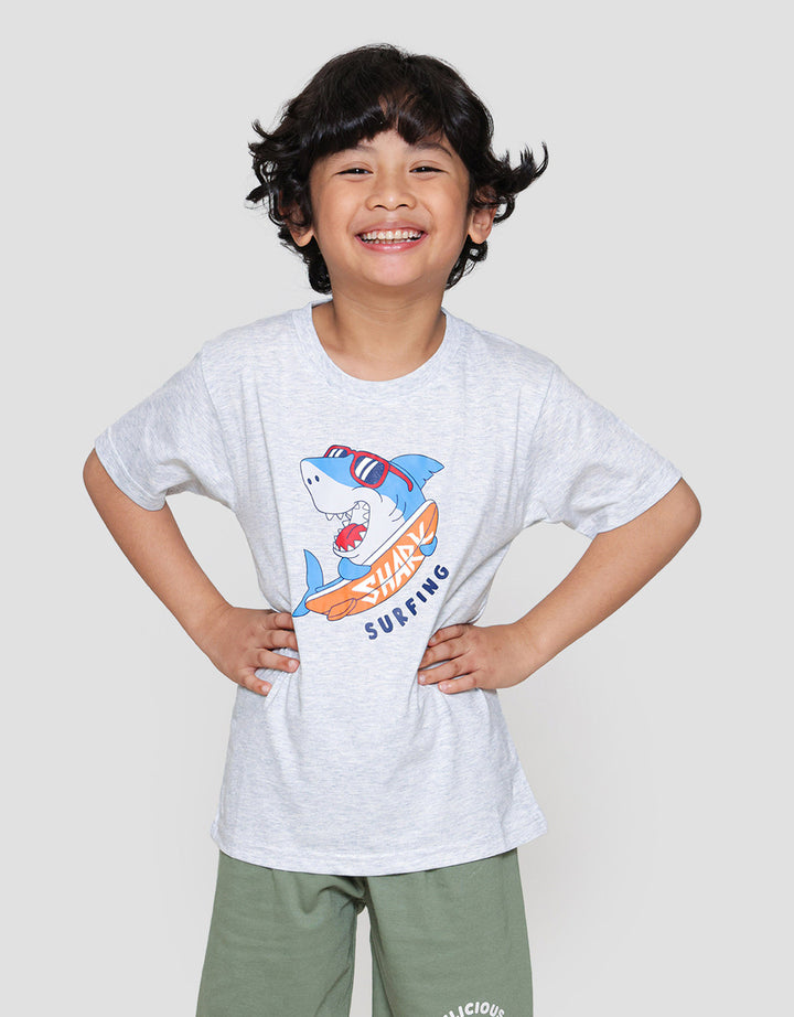 MxM Little M Boy Print Hiu Kaos Anak Laki-laki