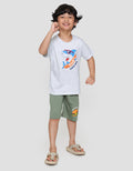 MxM Little M Boy Print Shark Kaos Anak Laki-laki