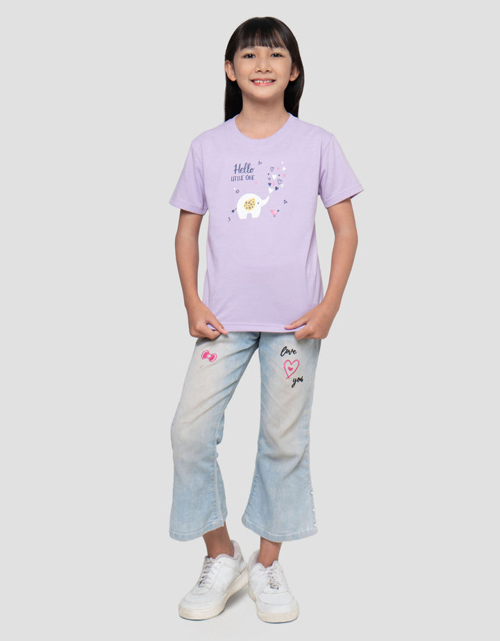 MxM Little M Print Hello Little One Kaos Anak Perempuan